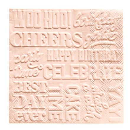 Embossed Napkin 8 Pk | Happy Birthday