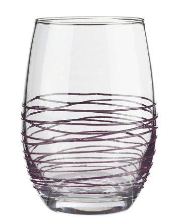 Spun Wine Glass | Aubergine