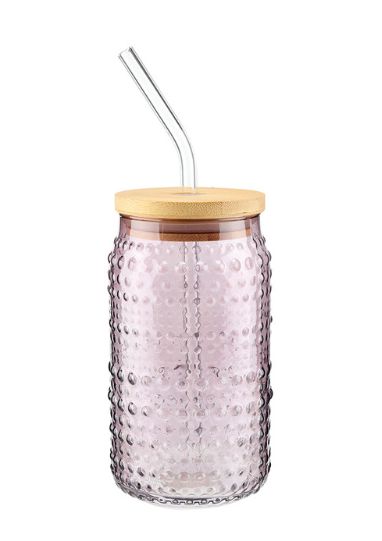 Glass Hobnail Tumbler | Lilac