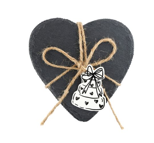 Heart Slate Coasters | Set Of 4
