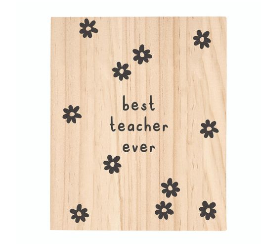 Teacher Card Set | Wood Box