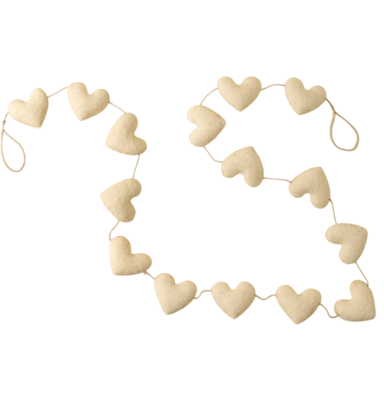 Heart Felt Garland | Cream
