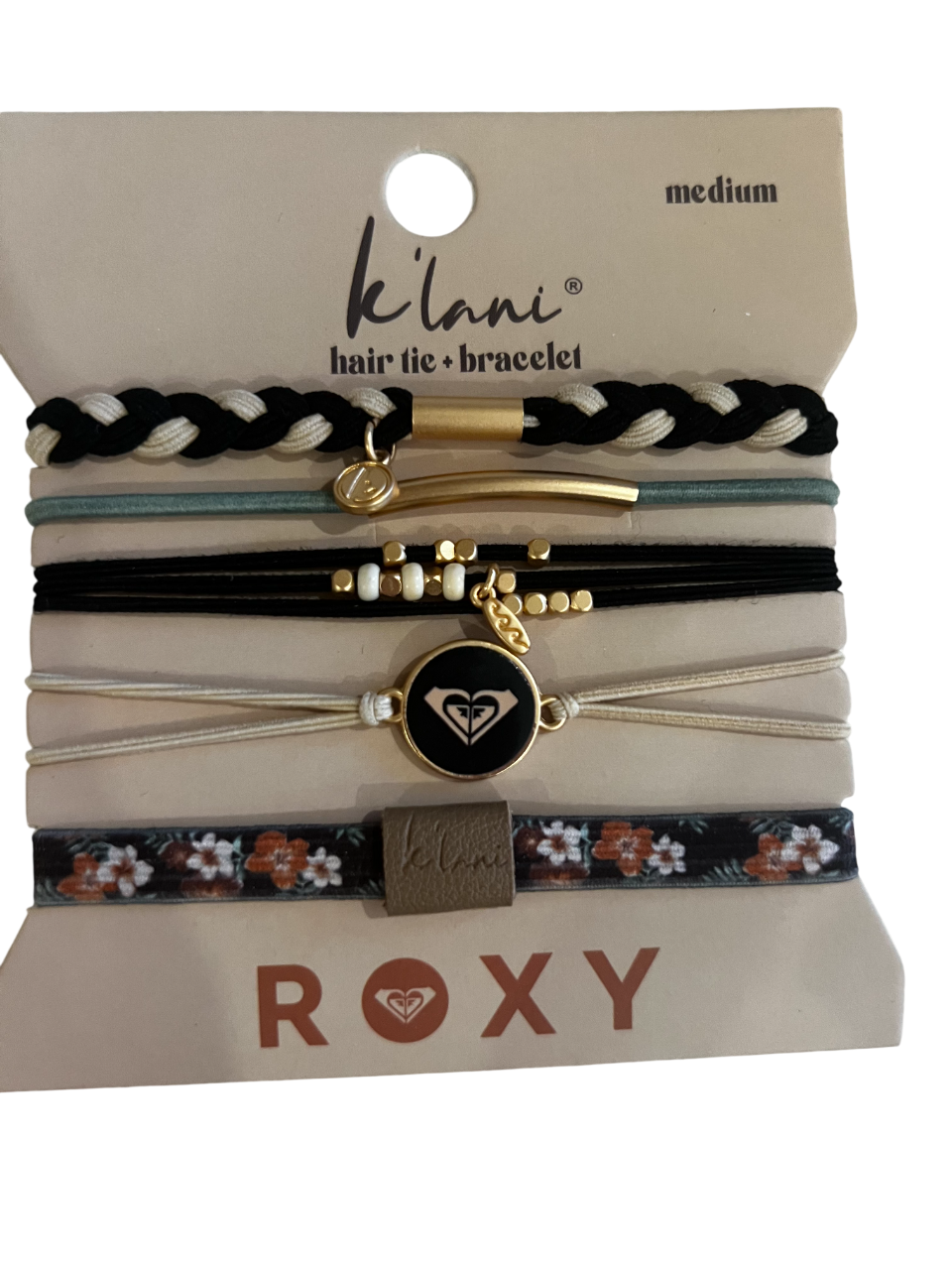 Roxy Black Hair Tie &amp; Bracelet | M