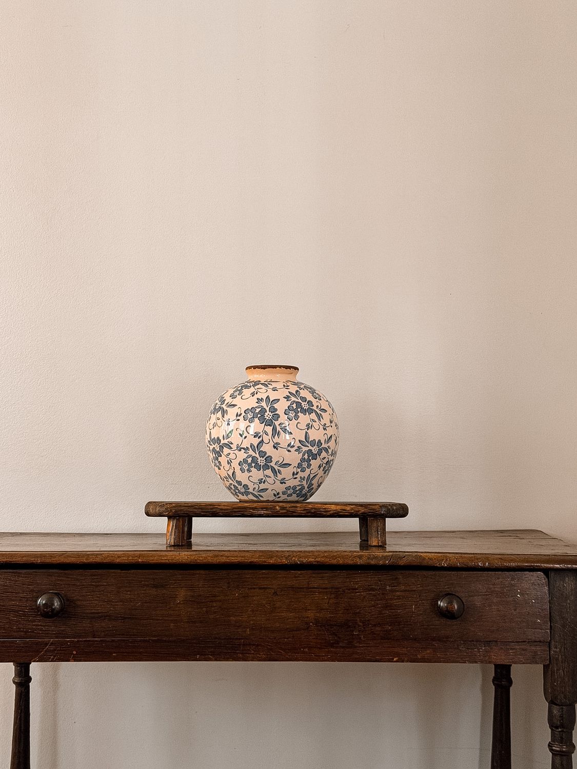 Blue and White Floral Vase