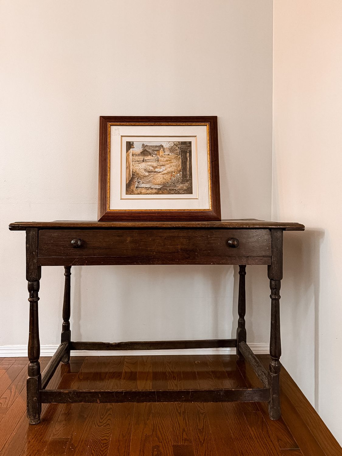 Farm Large Art Print with Wood Frame