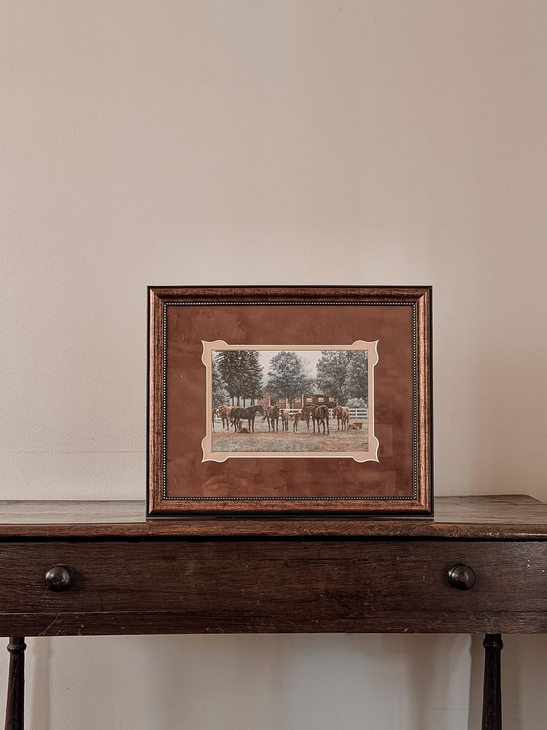 Framed Horse Painting