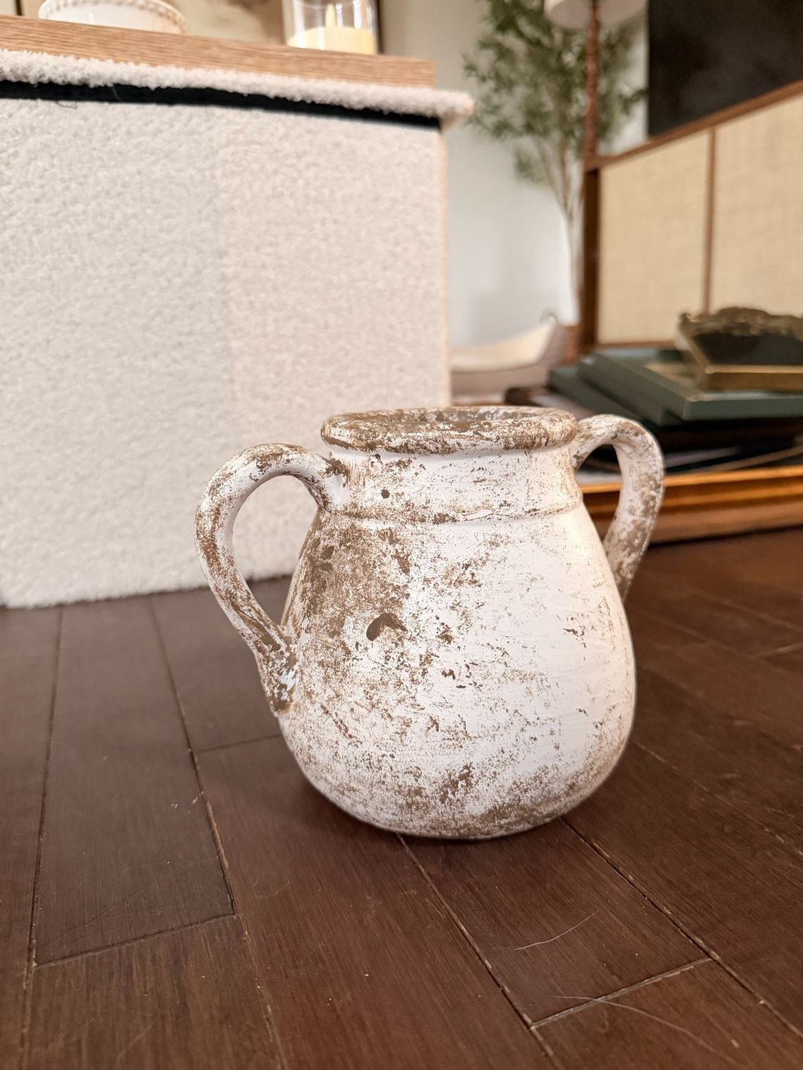 White Handled Vase