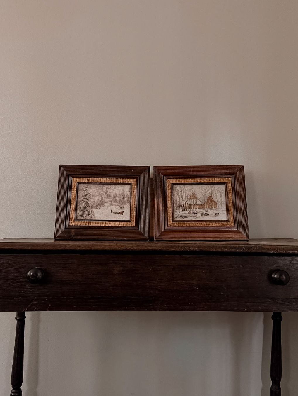 Duo Winter Scene Art Print