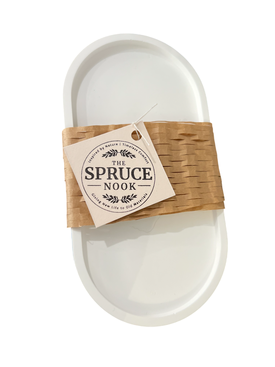 White Oval Catch-All Tray | 7"