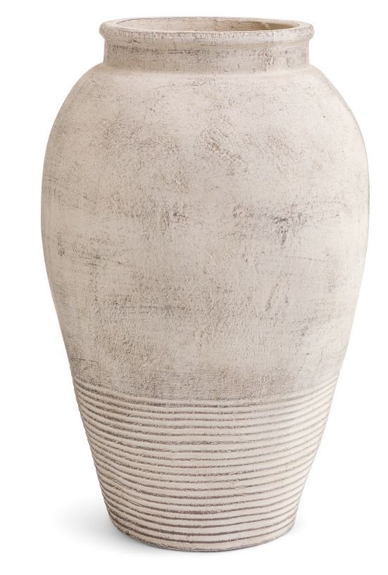 Terracotta Urn Vase | Greek White
