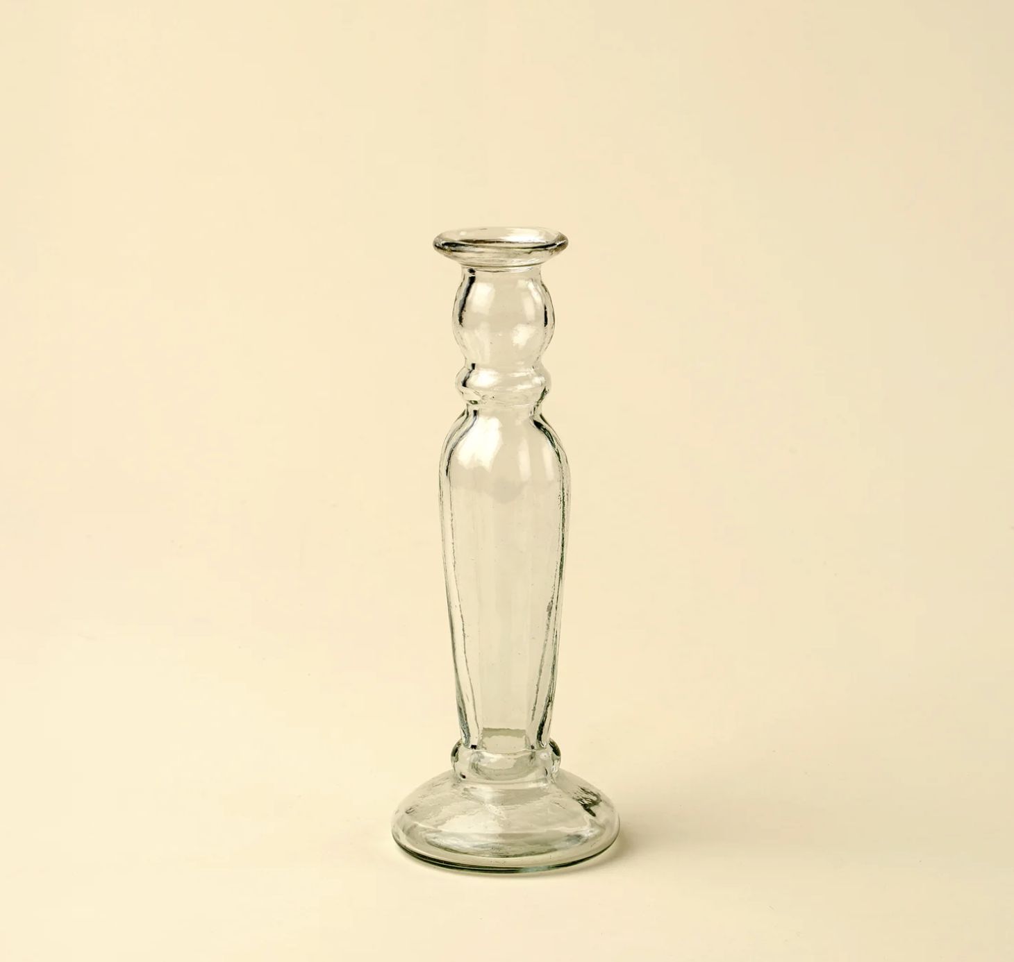 Vero Clear Glass Candlestick | Large