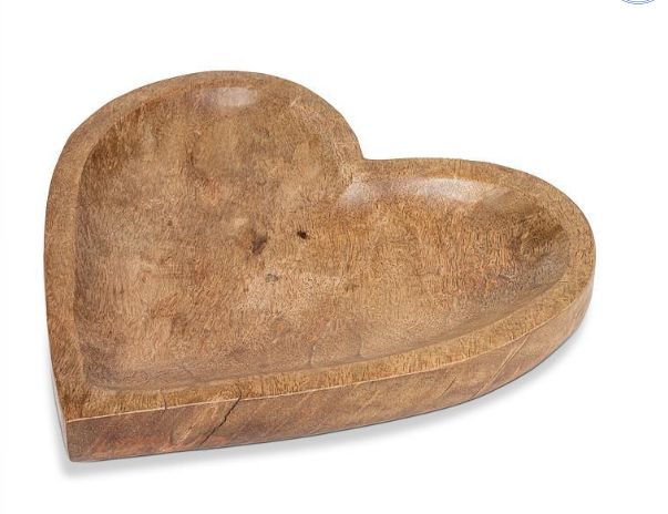 Wood Heart Plate | Large
