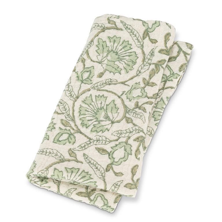 Green Floral Napkin