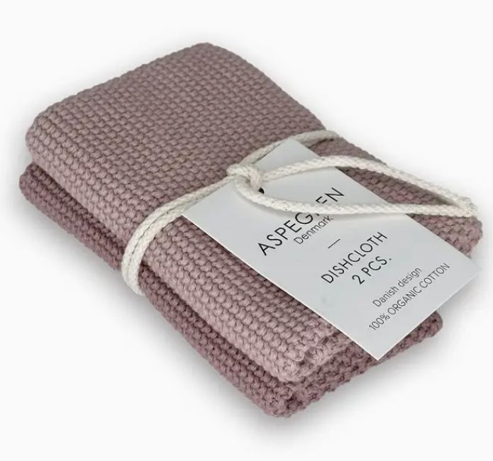 Aspegren Knitted Dishcloth | Mauve