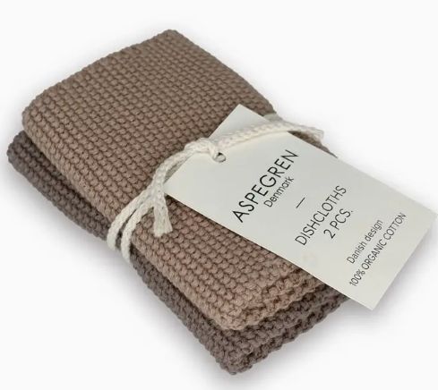 Aspegren Knitted Dishcloth | Mocha Mousse
