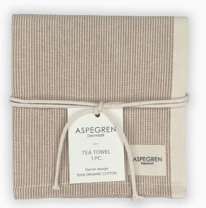 Aspegren Cotton Tea Towel | Pinestripe-Goldenspice