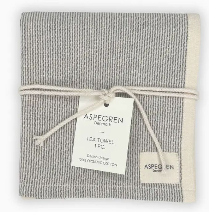 Aspegren Cotton Tea Towel | Pinestripe-Pepper
