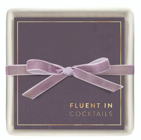 Ceramic Tray &amp; Napkins | Cocktail