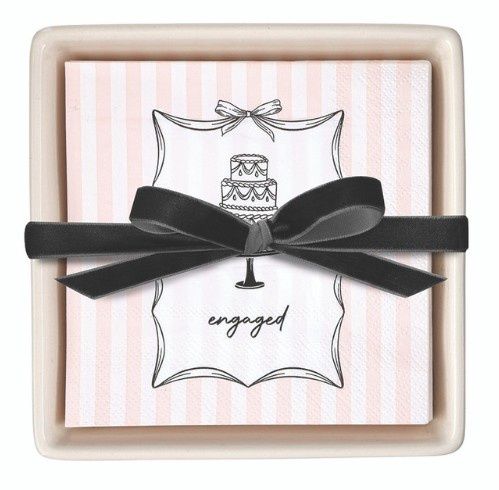 Ceramic Tray &amp; Napkins | Engaged