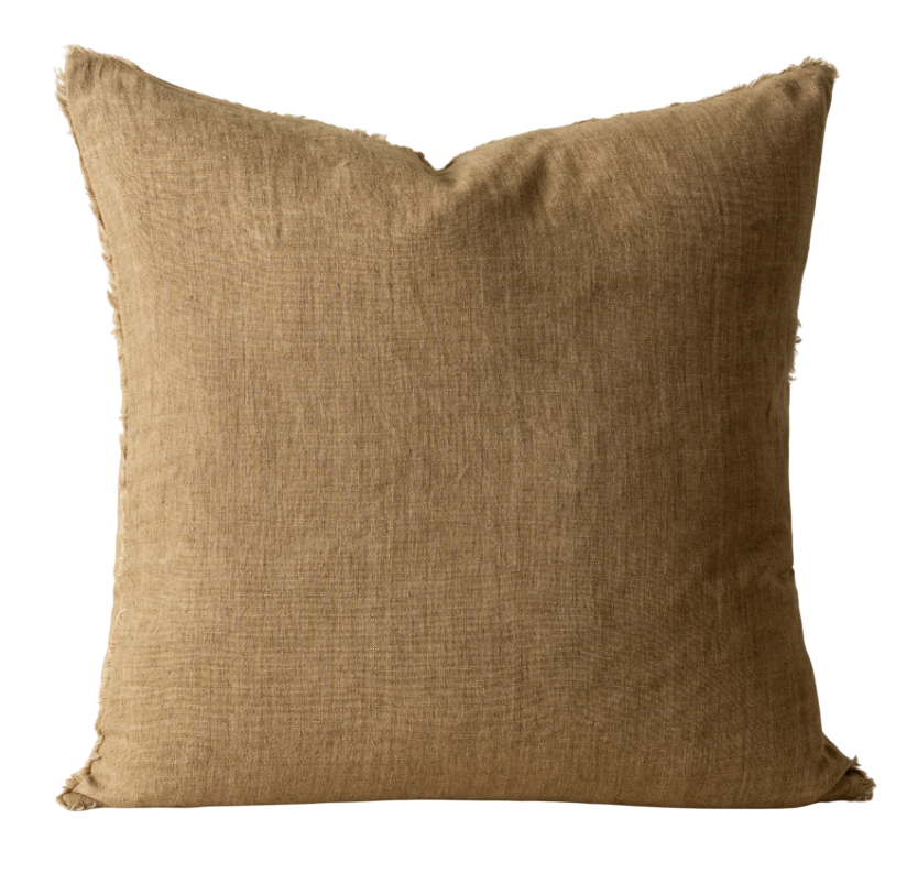 Lina Linen Pillow | Hazelnut 24x24