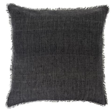 Lina Linen Pillow | Coal 24x24