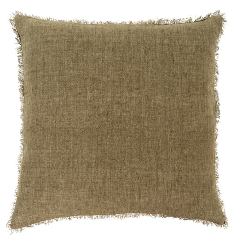 Lina Linen Pillow | Kelp 24x24