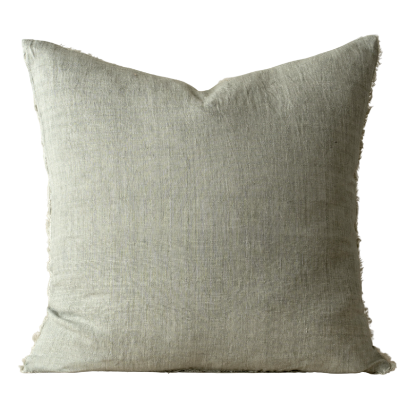 Lina Linen Pillow | Flint Grey 24x24