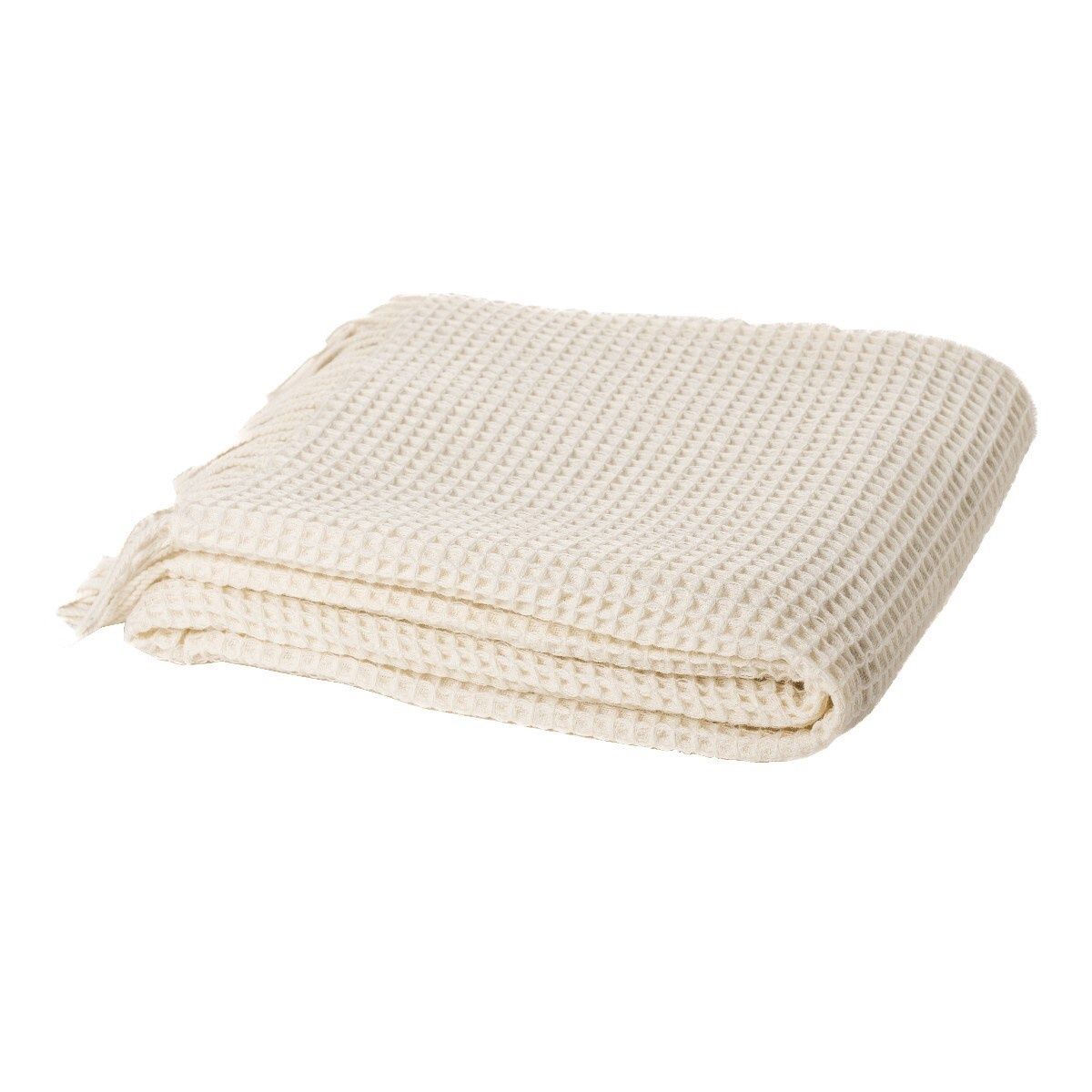 Coco Waffle Throw | Cream