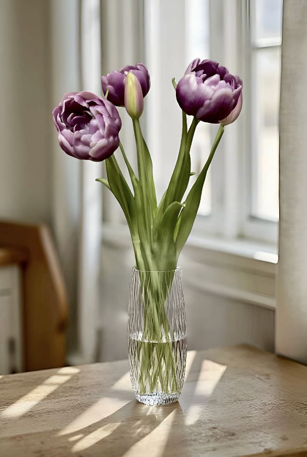 Real Touch Lavender White Double Peony Bundle