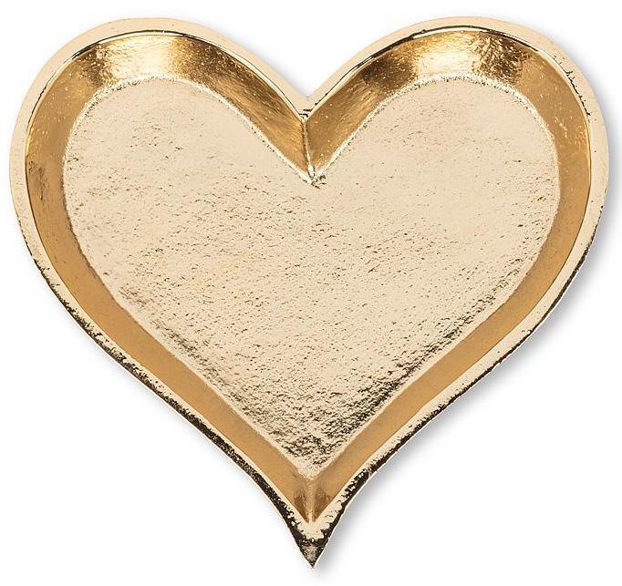 Rimmed Heart Gold Tray
