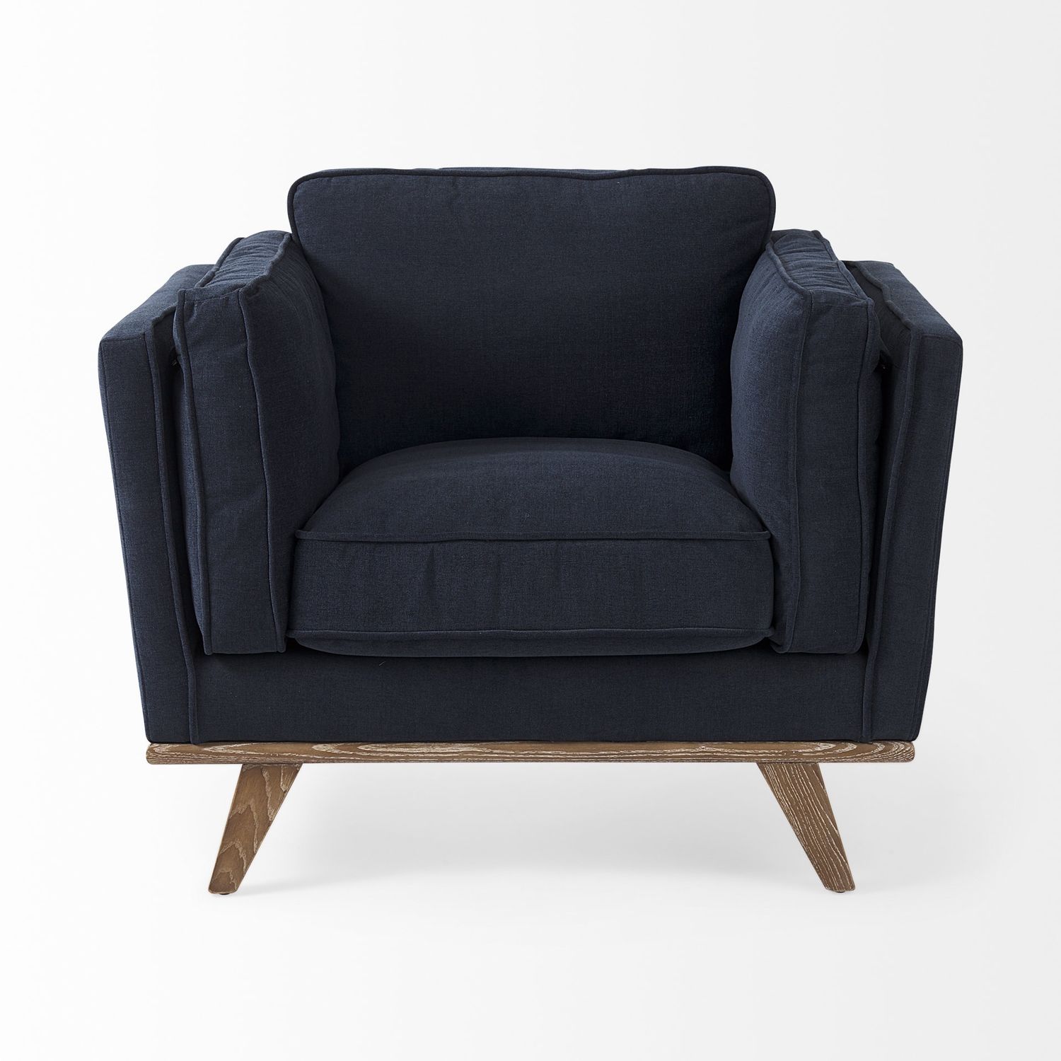 Accent Chair | Navy Blue/Wood