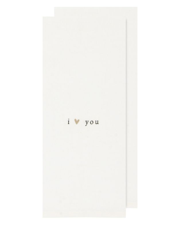 Love Tea Towel Set of 2 | Black