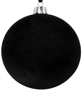 Flocked Ornament 3" | Black