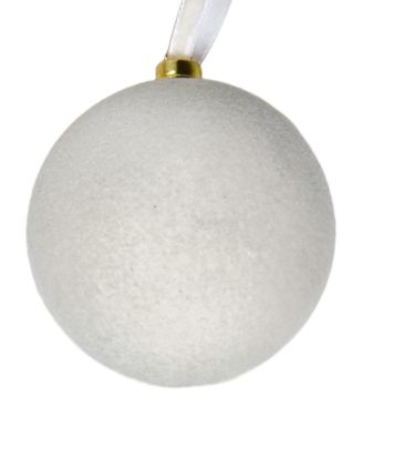 Flocked Ornament 3" | Champagne