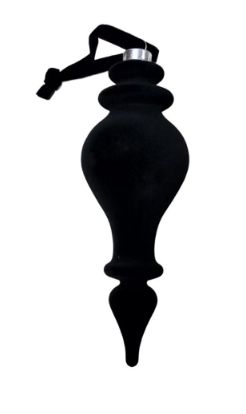 Flocked Finial Ornament 5.5" | Black