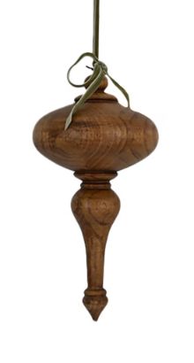 Wooden Finial Ornament 13" | Brown