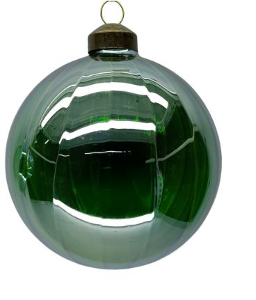 Glass Ornament 4" | Aqua Green