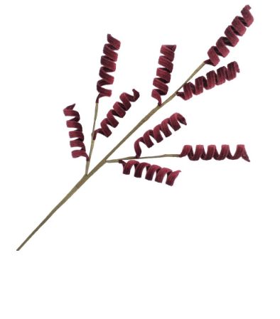 Fabric Branch Spray 29" | Burgundy