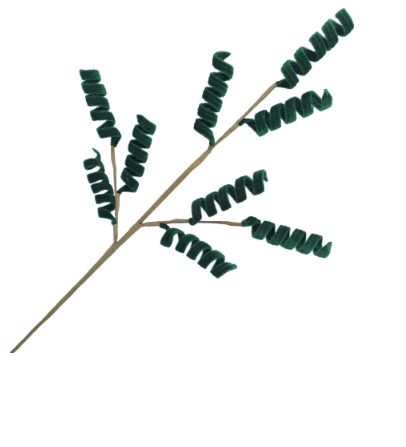 Fabric Branch Spray 29" | Dark Green