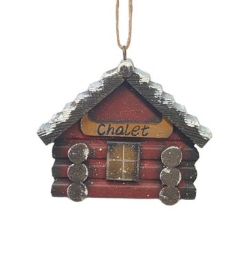 Chalet Ornament | Red-Brown