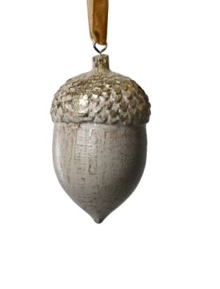 Wooden Pinecone Ornament 2.5" | Brushed Gold