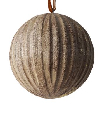 Wooden Ornament 4" | Antique Gold