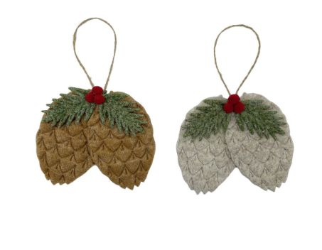 Felt Pine Cone Ornament | 2 Styles