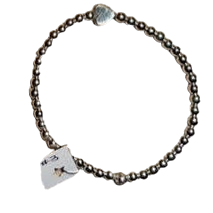 Hematite Stretch Bracelet | Silver-Tone