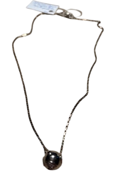 Necklace | Crystal Heart-Sterling Silver Chain