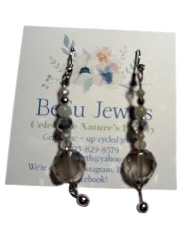 Earrings | Crystal-Moonstone-Hematite
