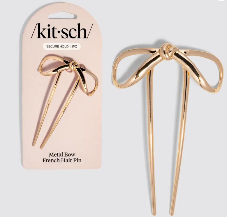 Mini Metal Bow Pin | Gold