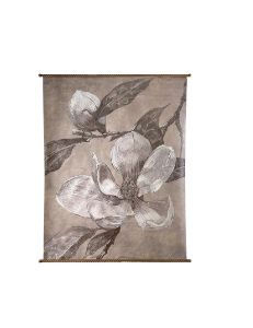Carved Wood &amp; Paper Scroll | Wall Decor