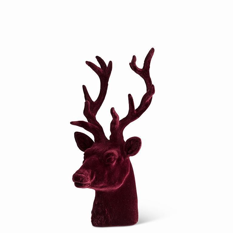 Medium Stag Head | Burgundy