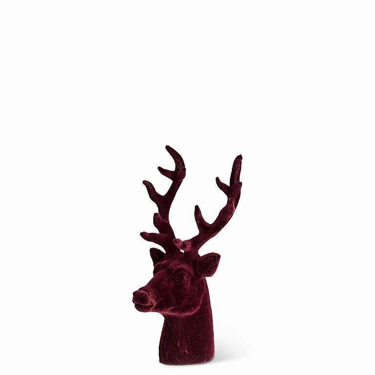 Small Stag Head | Burgundy